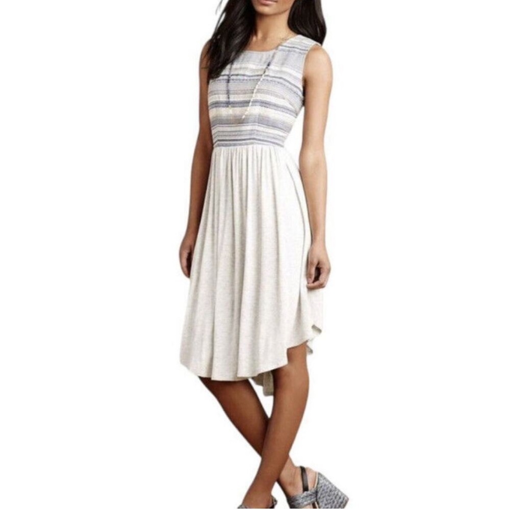 DOLAN Left Coast Anthropologie Sabado Embroidered Fit Flare Petite Dress Small